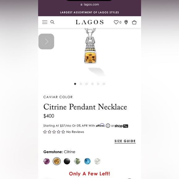 DAVID YURMAN necklace & LAGOS Citrine Pendant .925 750 - Picture 8 of 8